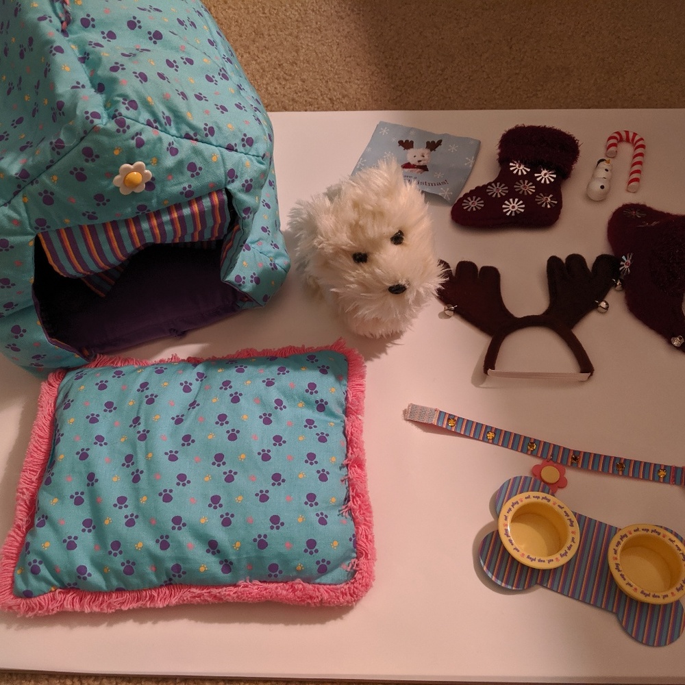 Coconut & Dog House Set American Girl Doll MINT